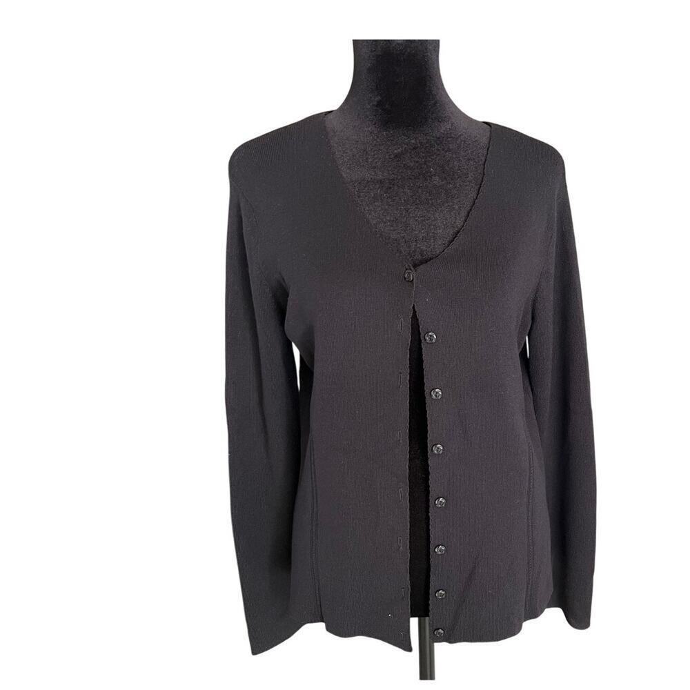 Emma James Black Button-Down Cardigan - Women's Size S